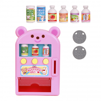 513644 Игровой набор Торговый аппарат «Медвежонок» с соками, 9 предметов, для куклы Мелл